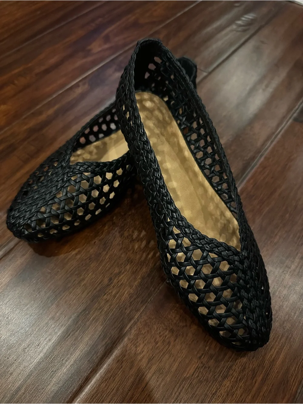 Universal Thread Black Woven Ballet Flats - Picture 1 of 4